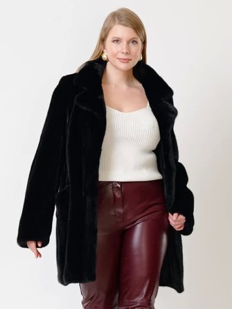 Демисезонный комплект женский: Куртка из меха норки  ELECTRA(АВ) + Брюки 02-1