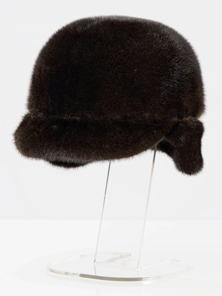 Головной убор из меха норки женский Картуз, коричневый, размер 58, артикул 50930-0