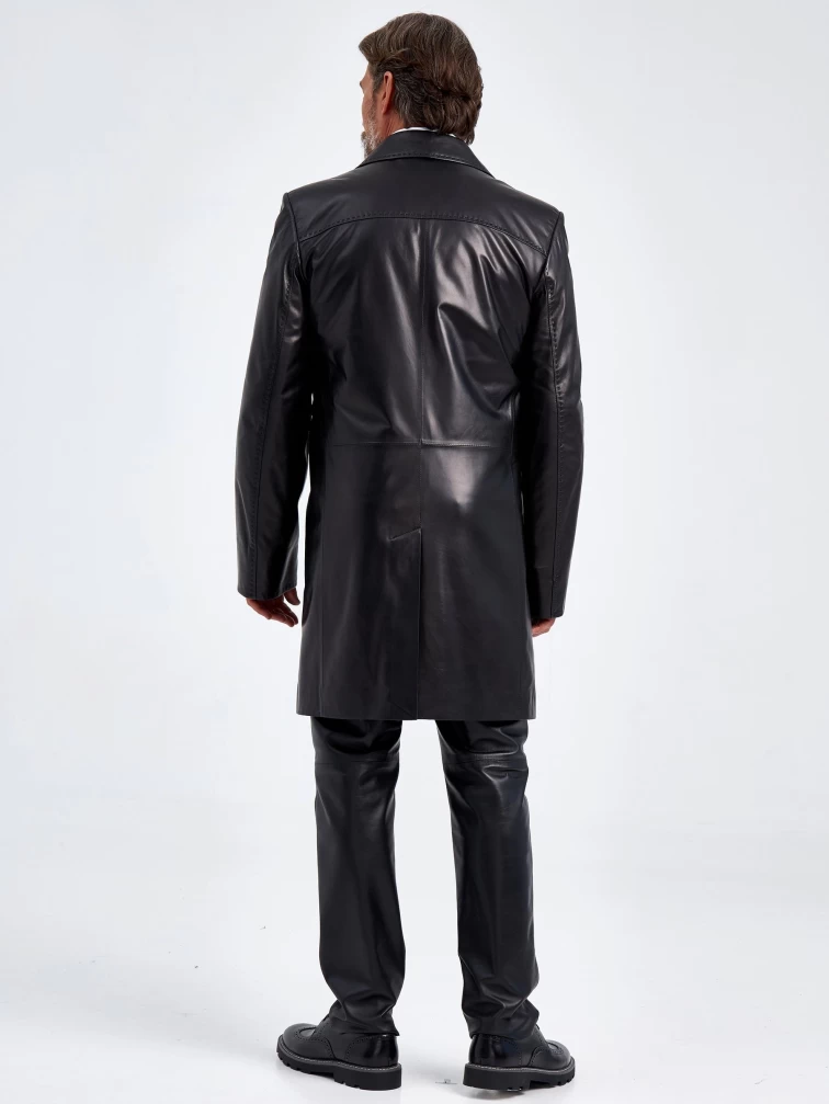 Кожаный тренч мужской 2010-11, черный, размер 50, артикул 29050-4