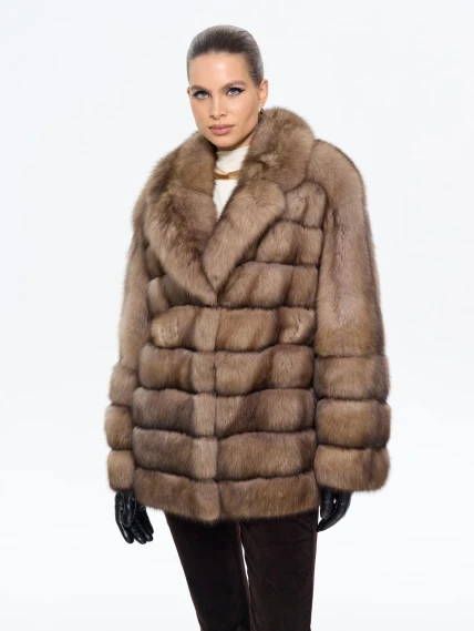 Женская шуба из меха соболя Л611-354, натуральная, размер 50, артикул 64930-2