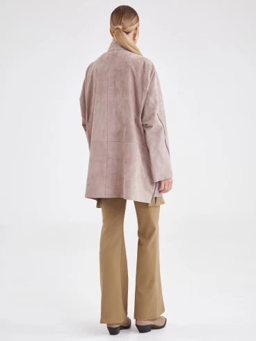 Женская замшевая куртка премиум класса 3037, светло-коричневая, размер 50, артикул 23161-6