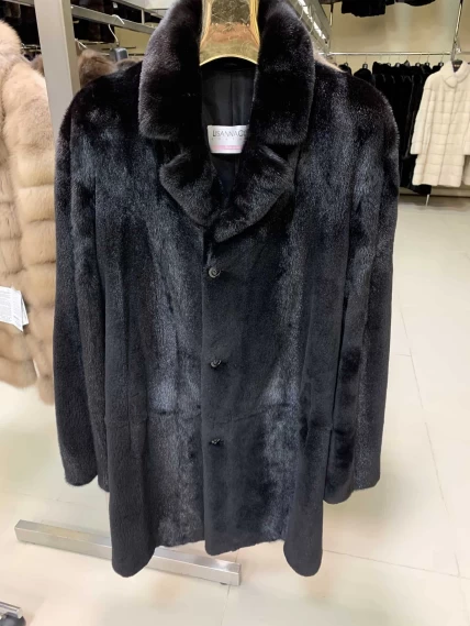 Норковая мужская шуба UNIFUR 7904Р, черная, размер 54, артикул 34520-0