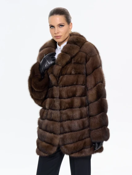 Женская шуба из меха соболя Л611-289, натуральная, размер 46, артикул 64870-1