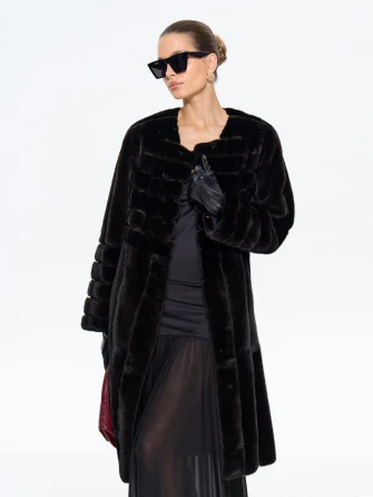 Черная норковая женская шуба BRASCHI ELN 32-0