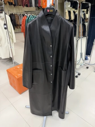 Женский кожаный плащ 3099-0