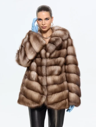 Женская шуба из меха куницы Л511-271-0