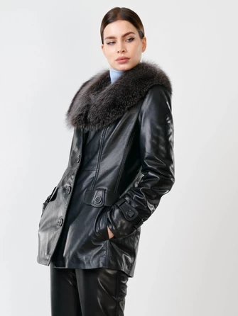 Кожаная утепленная куртка женская 372ш-1