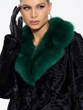 Короткая женская шуба из меха каракульчи Ирэн-1