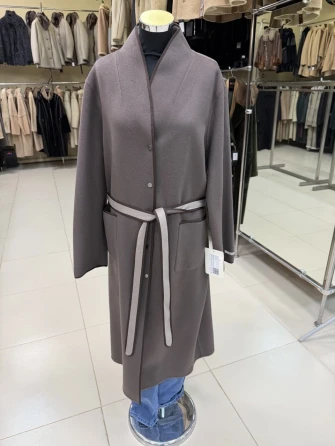 Пальто кашемировое женское темно-коричневое 1130-125-0