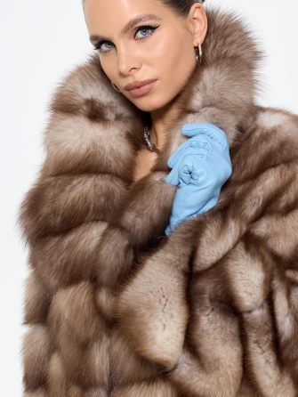 Женская шуба из меха куницы Л511-271-1