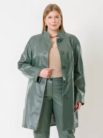 Кожаное пальто женское 378-1