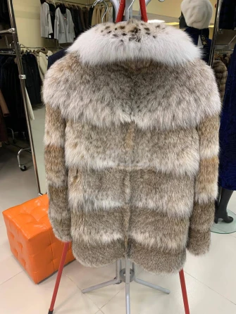 Женская шуба из меха рыси Л850-1