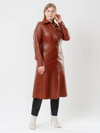 Кожаный комплект женский: Платье - рубашка 02 + Брюки 03-1