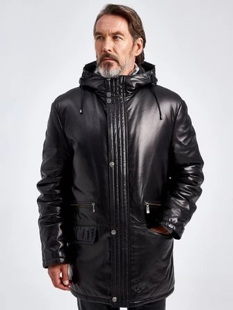 Кожаная куртка утепленная мужская 512-0
