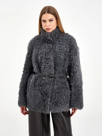 Короткая женская дубленка из тиградо 2072-1