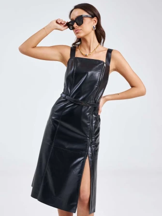 Женский сарафан из натуральной кожи 03-0