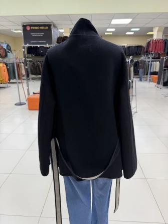 Черное полупальто кашемировое женское 1131-70-1