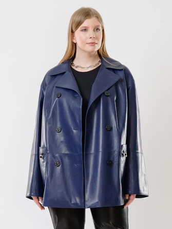 Кожаная двубортная куртка женская 3002-1